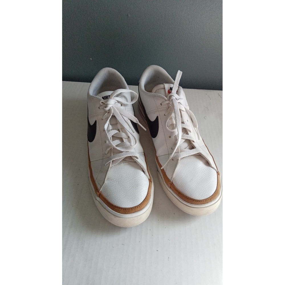 Nike Court Vintage Premium Sneakers Leather Casual Shoes White Black Size - Picture 1 of 7
